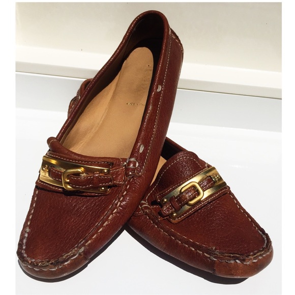 PRADA Leather Driving Tan Loafers size 7 - Picture 6 of 8